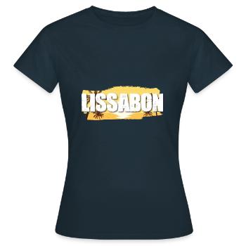 Lissabon - Frauen T-Shirt - Navy - Vorne - AI Model Female 172 dark (172cm)