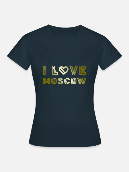 J’aime Moscou - T-shirt Femme - marine