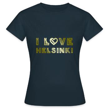 J’aime Helsinki - T-shirt Femme - marine - Devant - AI Model Female 172 dark (172cm)