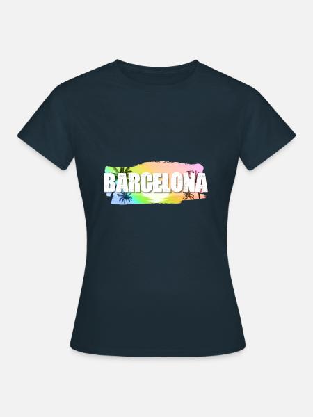 Barcelona - Frauen T-Shirt - Navy