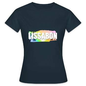 Lissabon - Frauen T-Shirt - Navy - Vorne - AI Model Female 172 dark (172cm)