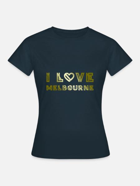 I Love Melbourne - Frauen T-Shirt - Navy