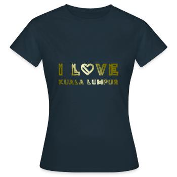 I Love Kuala Lumpur - Frauen T-Shirt - Navy - Vorne - AI Model Female 172 dark (172cm)