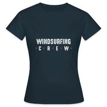 Windsurfing Crew - Frauen T-Shirt - Navy - Vorne - AI Model Female 172 dark (172cm)