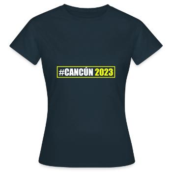 Cancun 2023 - Women's T-Shirt - navy - Front - AI Model Female 172 dark (172cm)
