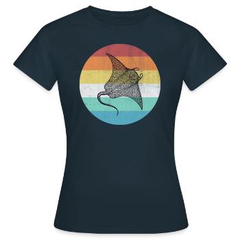Raie - T-shirt Femme - marine - Devant - AI Model Female 172 dark (172cm)
