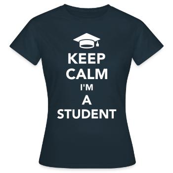 Student - Women's T-Shirt - navy - Front - AI Model Female 172 dark (172cm)