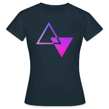 farbige Sanduhr - Frauen T-Shirt - Navy - Vorne - AI Model Female 172 dark (172cm)
