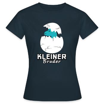 Kleiner Bruder Dinosaurier - Frauen T-Shirt - Navy - Vorne - AI Model Female 172 dark (172cm)