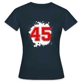 45 Nombre d’objets blob - T-shirt Femme - marine - Devant - AI Model Female 172 dark (172cm)