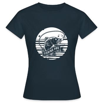 Pêche Pro - T-shirt Femme - marine - Devant - AI Model Female 172 dark (172cm)