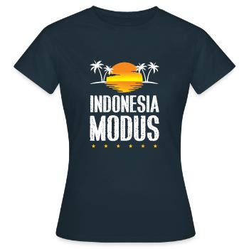 Indonesia Modus - Frauen T-Shirt - Navy - Vorne - AI Model Female 172 dark (172cm)