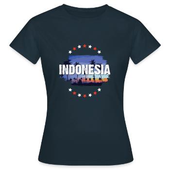 Indonésie - T-shirt Femme - marine - Devant - AI Model Female 172 dark (172cm)