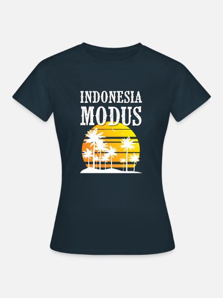 Indonesia Modus - Frauen T-Shirt - Navy