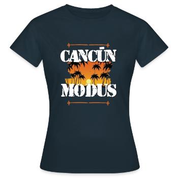 Cancun Modus - Frauen T-Shirt - Navy - Vorne - AI Model Female 172 dark (172cm)
