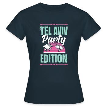 Tel Aviv Party Edition - Women's T-Shirt - navy - Front - AI Model Female 172 dark (172cm)