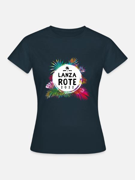Lanzarote 2022 Bunt - Frauen T-Shirt - Navy
