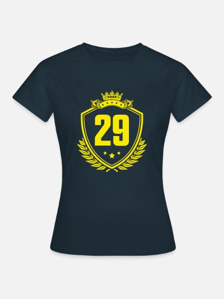 29 Zahl Wappen - Frauen T-Shirt - Navy
