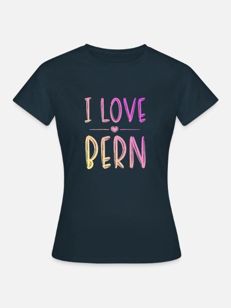 I Love Bern - Frauen T-Shirt - Navy