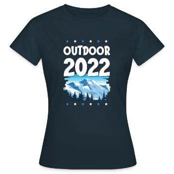Outdoor 2022 - Women's T-Shirt - navy - Front - AI Model Female 172 dark (172cm)