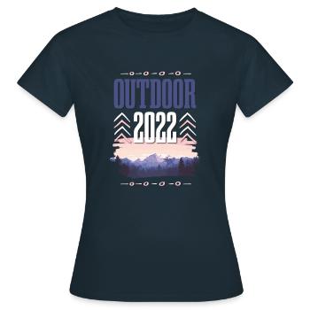Outdoor 2022 - Women's T-Shirt - navy - Front - AI Model Female 172 dark (172cm)