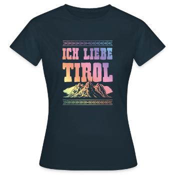 J’adore le Tyrol - T-shirt Femme - marine - Devant - AI Model Female 172 dark (172cm)