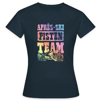 Équipe des pistes de ski Apres - T-shirt Femme - marine - Devant - AI Model Female 172 dark (172cm)
