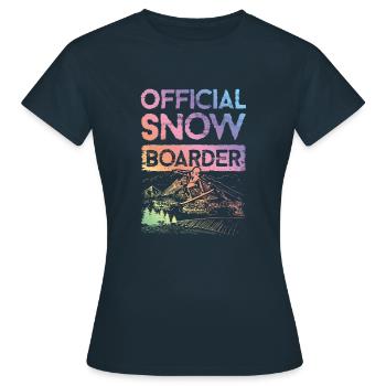 Snowboarder officiel - T-shirt Femme - marine - Devant - AI Model Female 172 dark (172cm)
