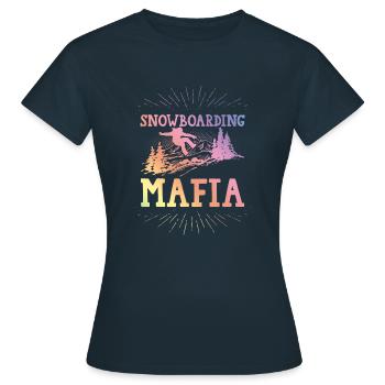 Snowboarding Mafia - Frauen T-Shirt - Navy - Vorne - AI Model Female 172 dark (172cm)