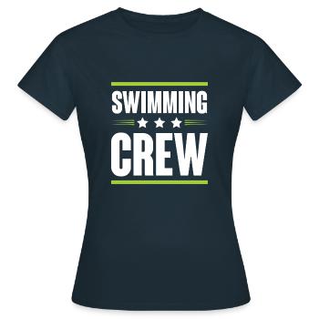 Équipage de natation - T-shirt Femme - marine - Devant - AI Model Female 172 dark (172cm)