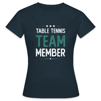 Table Tennis Team - Frauen T-Shirt - Navy - Vorne - AI Model Female 172 dark (172cm)