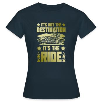 Destination moto - T-shirt Femme - marine - Devant - AI Model Female 172 dark (172cm)