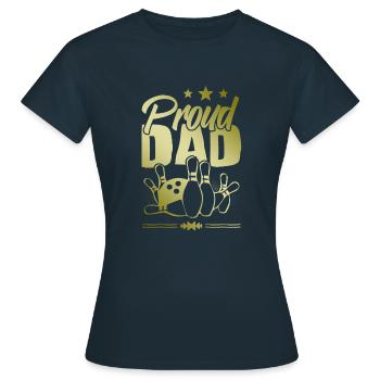 Papa Bowling - T-shirt Femme - marine - Devant - AI Model Female 172 dark (172cm)