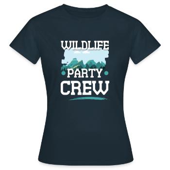 Équipage de la fête de la faune - T-shirt Femme - marine - Devant - AI Model Female 172 dark (172cm)