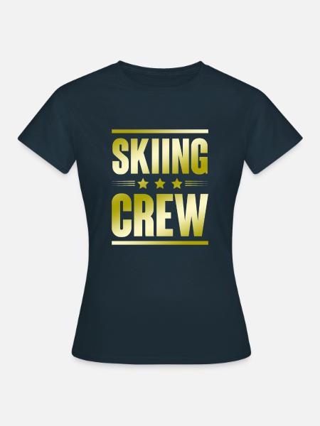 Skiing Crew - Frauen T-Shirt - Navy