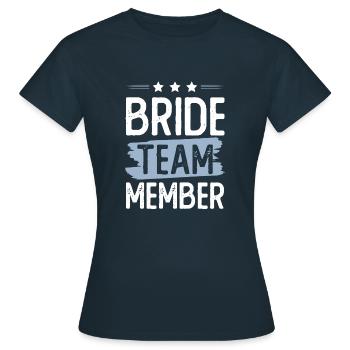 Équipe de la mariée - T-shirt Femme - marine - Devant - AI Model Female 172 dark (172cm)