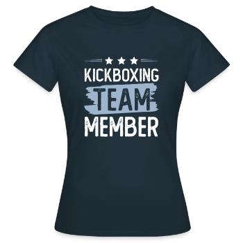 Kickboxing Team - Frauen T-Shirt - Navy - Vorne - AI Model Female 172 dark (172cm)