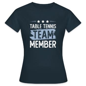 Table Tennis Team - Frauen T-Shirt - Navy - Vorne - AI Model Female 172 dark (172cm)