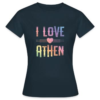 J’aime Athènes - T-shirt Femme - marine - Devant - AI Model Female 172 dark (172cm)