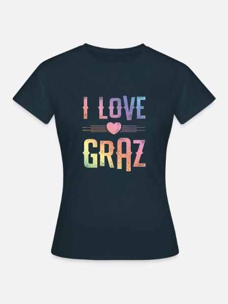 I Love Graz - Frauen T-Shirt - Navy