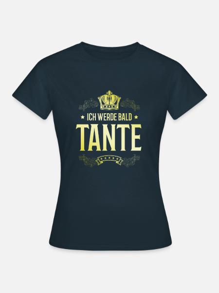 Ich werde Bald Tante - Frauen T-Shirt - Navy
