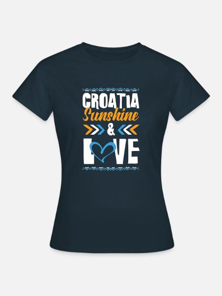 Croatia Love - Frauen T-Shirt - Navy