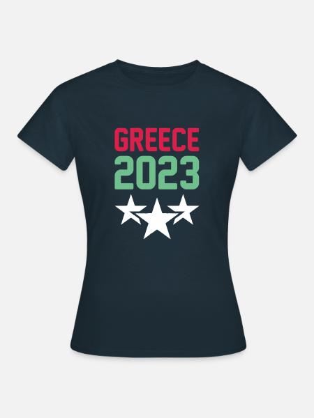 Greece 2023 Krone - Frauen T-Shirt - Navy