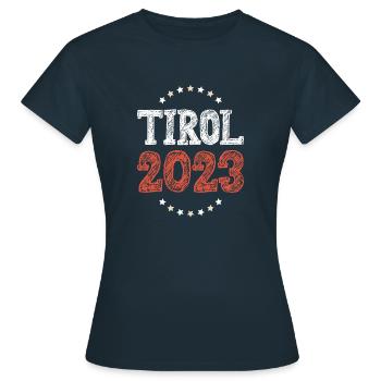 Tyrol 2023 - T-shirt Femme - marine - Devant - AI Model Female 172 dark (172cm)