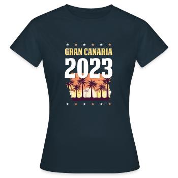 Grande Canarie 2023 (Garantie du prix le plus bas) - T-shirt Femme - marine - Devant - AI Model Female 172 dark (172cm)