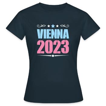 Vienne 2023 Vienne - T-shirt Femme - marine - Devant - AI Model Female 172 dark (172cm)