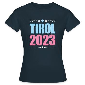Tyrol 2023 - T-shirt Femme - marine - Devant - AI Model Female 172 dark (172cm)