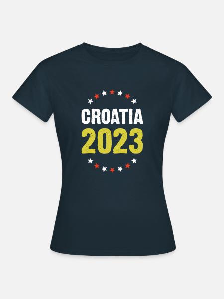 Croatia 2023 - Frauen T-Shirt - Navy