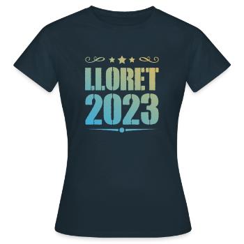 Lloret De Mar 2023 - Frauen T-Shirt - Navy - Vorne - AI Model Female 172 dark (172cm)
