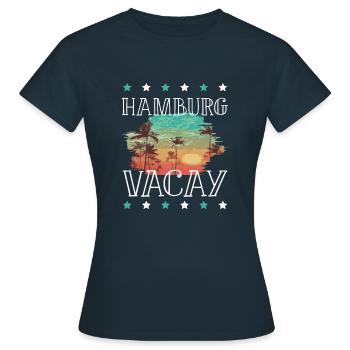 Hambourg Tourisme - T-shirt Femme - marine - Devant - AI Model Female 172 dark (172cm)
